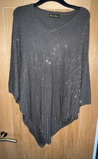 FRANK USHER SEQUIN PONCHO -