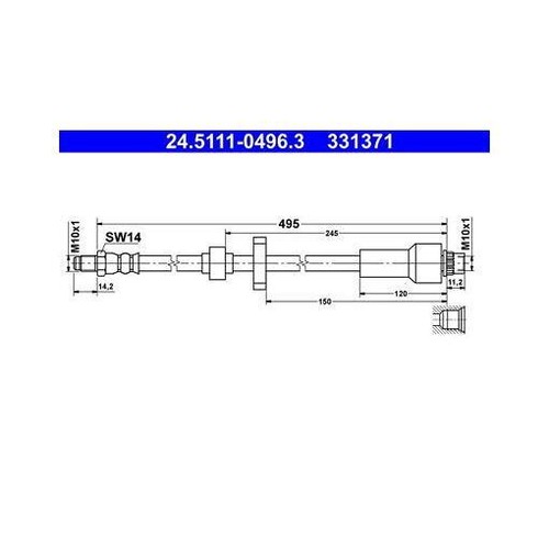 5111 0496 ate brake - brake, hose