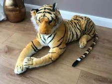 Large Tiger Giant Lying Soft Toy Plush 138cm Realistic Features Bengal Cat