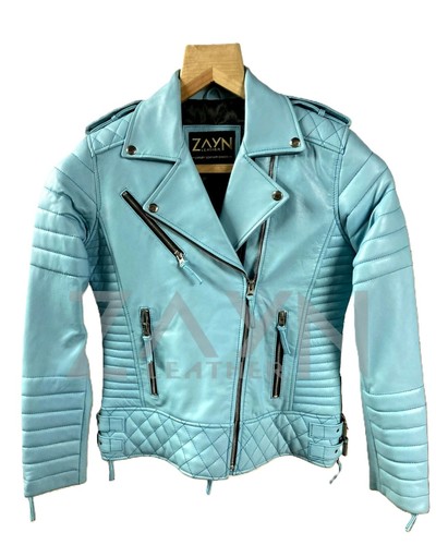 Women sky blue leather - sky,