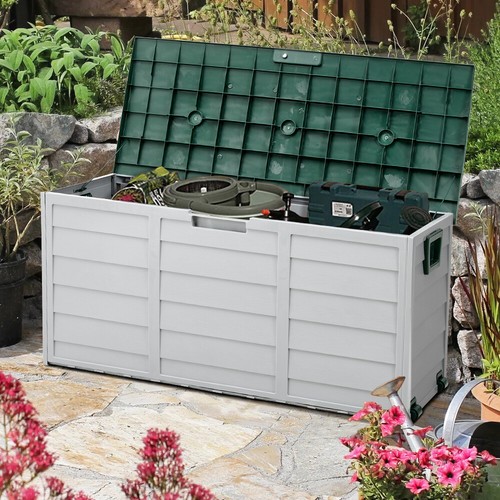 Wooden effect outdoor storage - effect,
