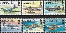 1993 Jersey Sg 618/623 Aviation History (5th series) MNH