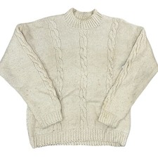 Vintage Wool Aran Hand Knit