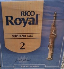 Rico Royal Soprano Saxophone Reeds Strength 2.0 Box of 10 RIB1020