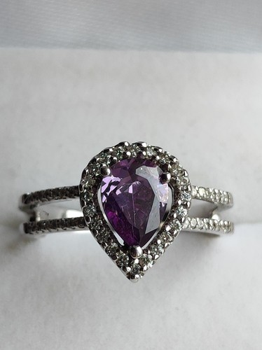 Diamond amethyst 18 carat - &,
