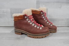 Clarks Orianna Warmlined Alpine Tan Boots Womens Sherpa Faux Fur UK 6