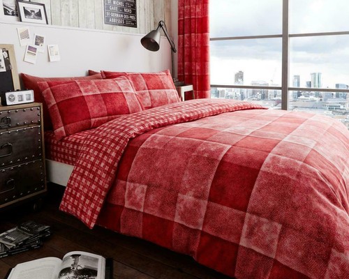 Duvet cover set check - duvet,