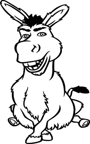 Shrek donkey vinyl car - shrek,