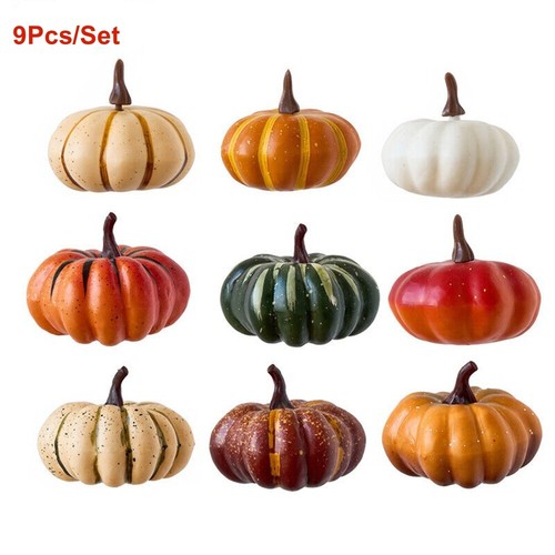 9pcs pumpkin fall decoration - 9pcs,