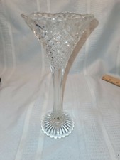 Stem Vase Martini Glass Floral Flare Clear Cut