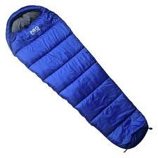 Pro Action 300GSM Mummy Sleeping Bag - Blue