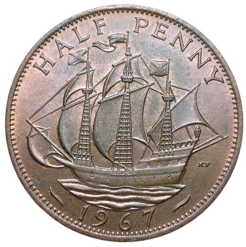 1967 half penny coin - 1967,