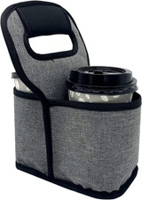 KOSTOO Portable Drink Carrier and Reusable Coffee Cup Holder for Hot or Cold Dri