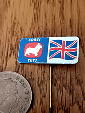 Vintage tin plate CORGI Models Toys Collector pin badge 1960's