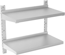  2x Stainless Steel Shelves FOR AUCTION Kitchen Wall Shelf Catering Storage 