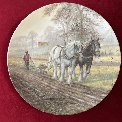His hand the plough - his,
