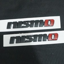 2x Black Red Matte Metal