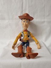Disney Pixar Thinkway Toy Story Sheriff Woody Pull String Talking Figure + Hat 