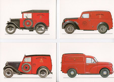 POSTCARD - NPM/Postal  Related (572) Post Office Vans - 4 cards