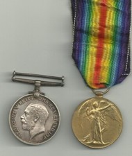 WW1 WAR & VICTORY MEDAL G.L. MOORE WEST RIDING & DURHAM LIGHT INFANTRY