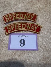 vintage red and gold speedway sew on patches