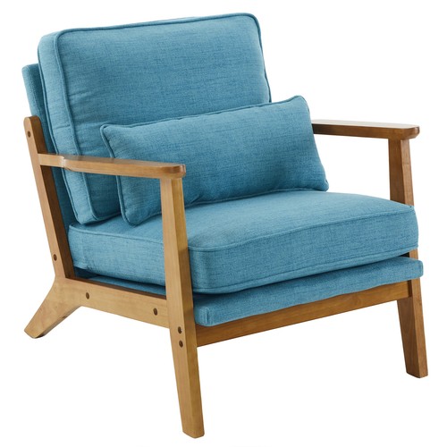 Mid century oak accent chair - mid-century,