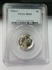 1936-S Buffalo Nickel 5C PCGS