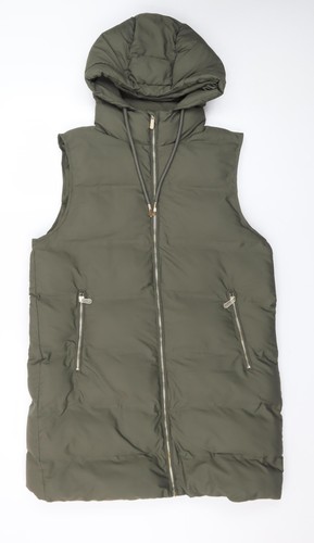 Zara women green - long, hooded
