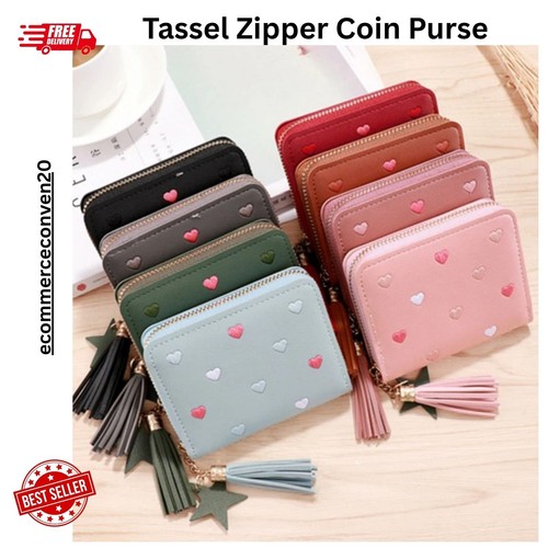 Girl tassel zipper coin purse - girl,
