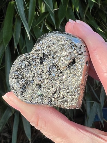 Pyrite crystal heart aaa - heart, aaa+