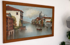 Large Signed Venetian Canal