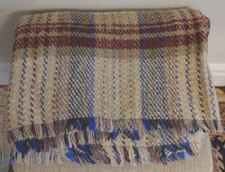 NEW 100% Wool Fringed Blanket