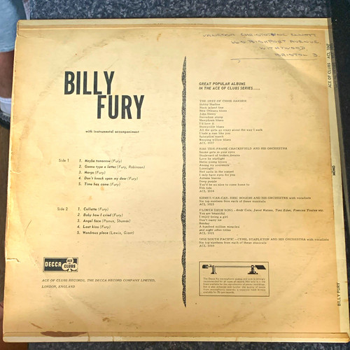 Billy fury - fury,