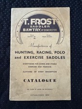 1950's T Frost Saddler Bawtry Hunting Racing Polo Equestrian Horse Sale Brochure