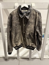 Diesel distressed grey leather