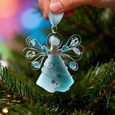 Sea Glass Angel Ornament Sea