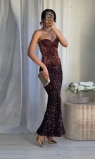 Zara Long Sequin Skirt &