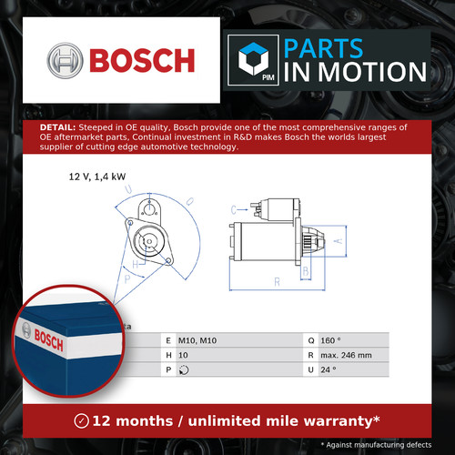 Starter motor fits mercedes - starter,