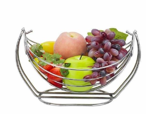 Chrome fruit basket - basket, vegetable