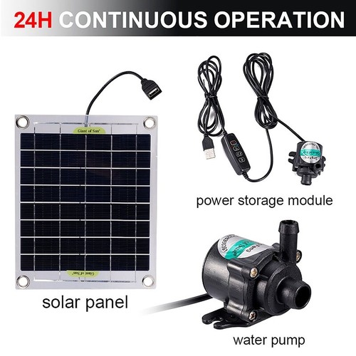 Solar panel powered water - water, pump