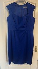 Michaela Louisa blue dress, sweetheart neckline & cap sleeves. Sz14. Occasional