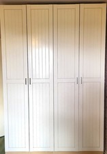 IKEA Pax wardrobes 236h, 60d, 160w off-white/cream. Clean. Neutral. Fittings.