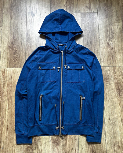 Balmain men blue hooded - blue,
