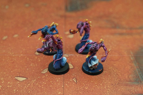 Painted metal flamers - painted, of