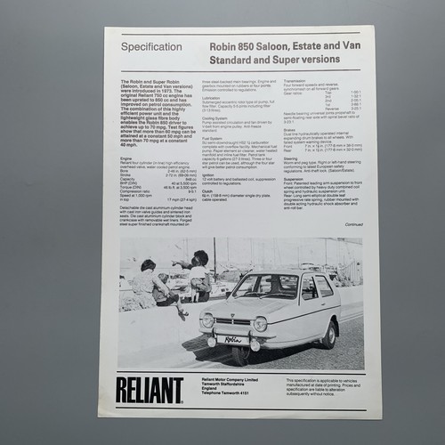 Reliant robin 850 - reliant,