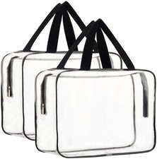 Clear Toiletry Bags, 2 Pcs