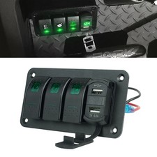 3 Gang Rocker Switch Panel USB
