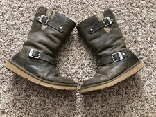 UGG 11" tall AUSTRALIAN KENSINGTON BOOTS BROWN LEATHER SIZE 7 F3010 G