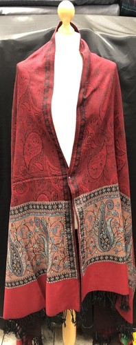Acrylic kashmiri shawl - acrylic,