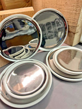  4 & 4 Porcelain Platinum coasters & tidbit plates - Dauville wt & silver mirror